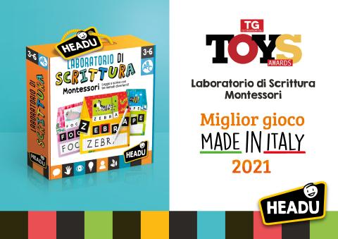 Laboratorio di Scrittura Montessori miglior gioco Made in Italy al Toys Awards 2021